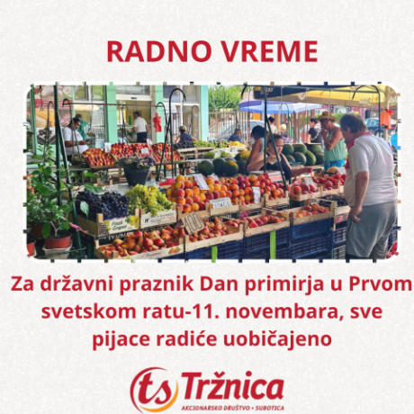 RADNO VREME ZA DRŽAVNI PRAZNIK